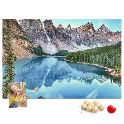 Printed Cork Board Mountain landscape