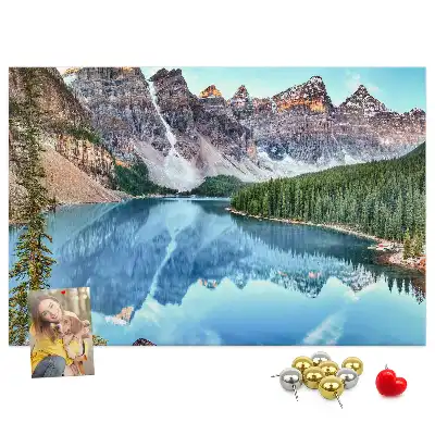 Mountain Landscape Printed Cork Board