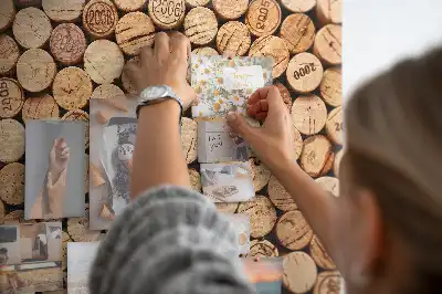 Printed Cork Memo Board Wooden wine corks