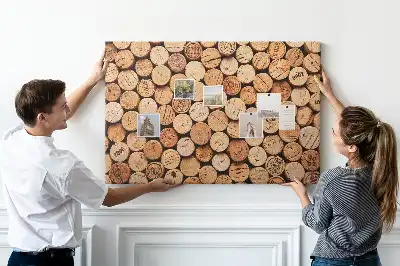 Printed Cork Memo Board Wooden wine corks