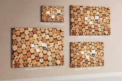 Printed Cork Memo Board Wooden wine corks