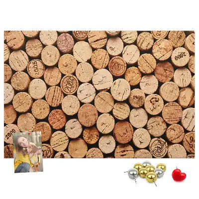 Printed Cork Memo Board Wooden wine corks