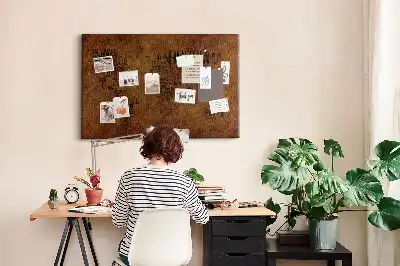Printed Country Names Cork Board Map