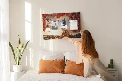 Printed Cork Memo Board Eiffel Tower