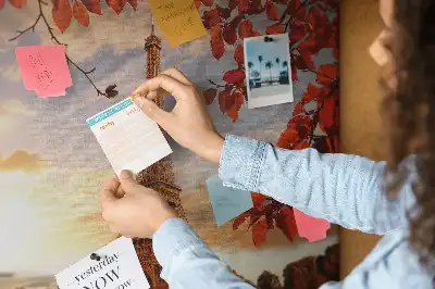 Eiffel Tower Printed Cork Memo Board
