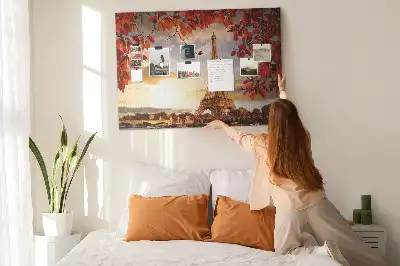 Eiffel Tower Printed Cork Memo Board