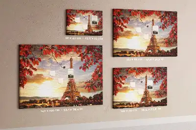 Eiffel Tower Printed Cork Memo Board