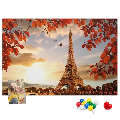 Eiffel Tower Printed Cork Memo Board