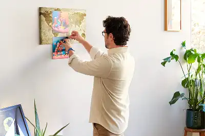 Old World Map Printed Cork Board
