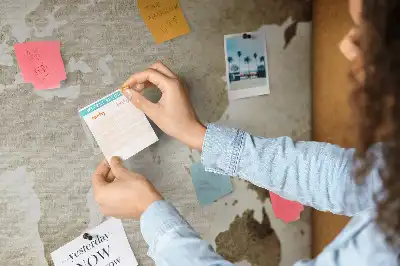 World Map Printed Cork Memo Board