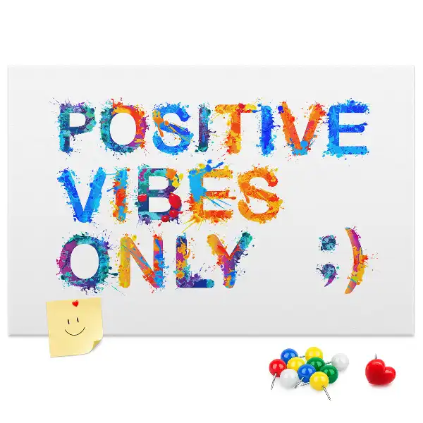 Printed Cork Memo Board Positive quote