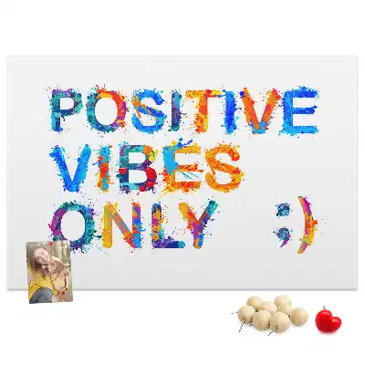 Printed Cork Memo Board Positive quote