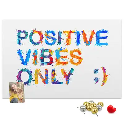 Printed Cork Memo Board Positive quote