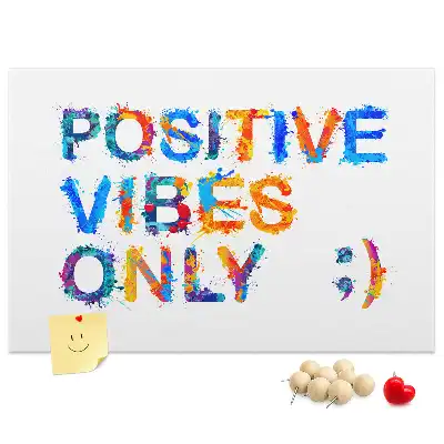 Printed Cork Memo Board Positive quote