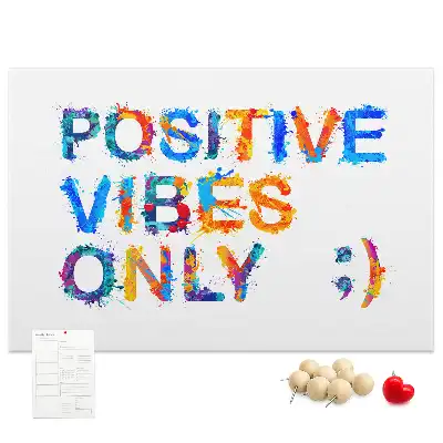 Printed Cork Memo Board with Positive Quote