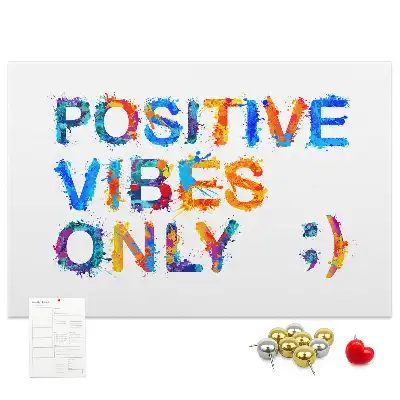 Printed Cork Memo Board Positive quote
