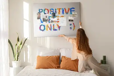 Printed Cork Memo Board Positive quote