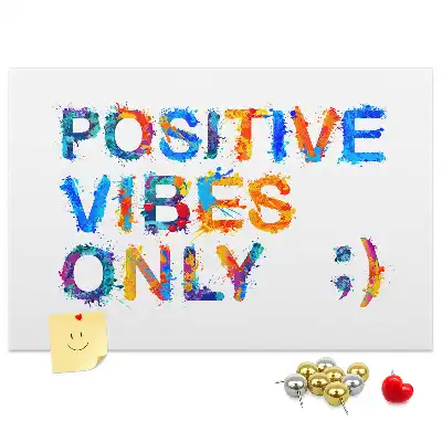 Printed Cork Memo Board Positive quote