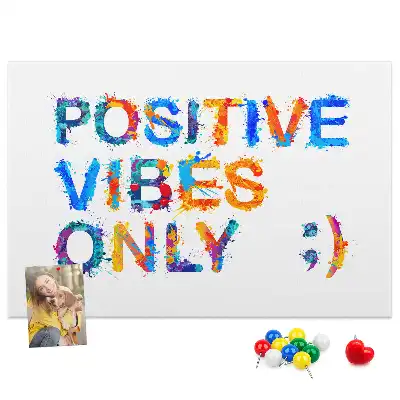 Printed Cork Memo Board with Positive Quote