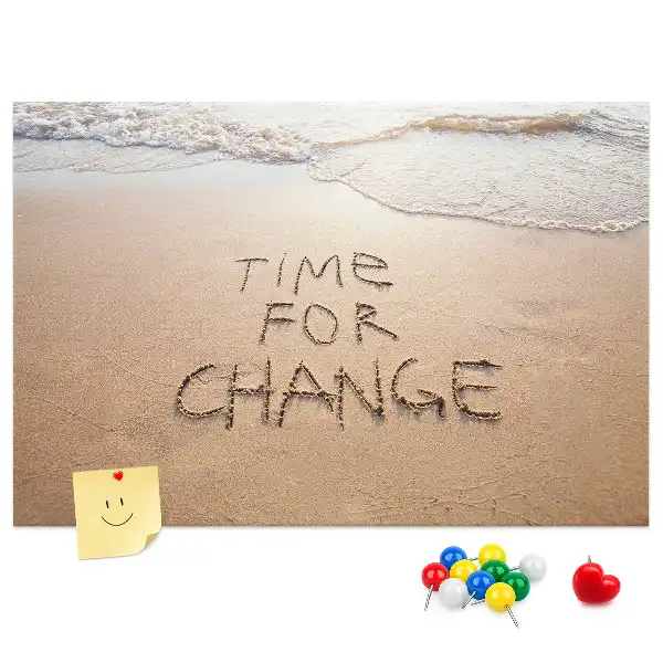 Printed Cork Board Beach quote