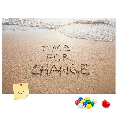 Printed Cork Board Beach quote