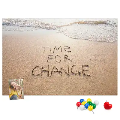 Printed Beach Quote Cork Board