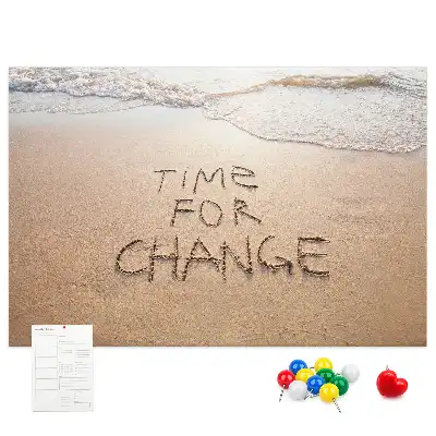 Printed Cork Board Beach quote