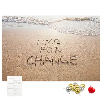Printed Cork Board Beach quote