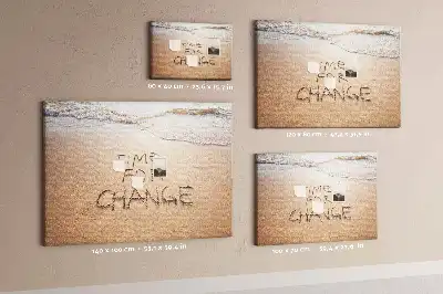 Printed Cork Board Beach quote