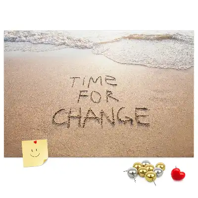 Printed Cork Board Beach quote