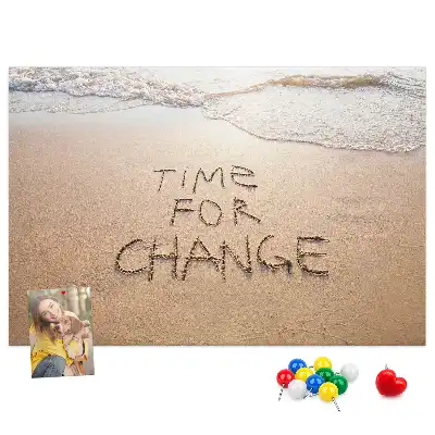 Printed Beach Quote Cork Board