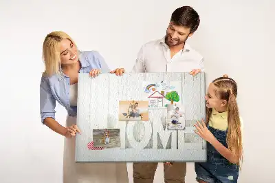 Printed Cork Memo Board Home lettering