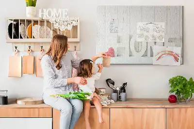 Printed Cork Memo Board with Home Lettering