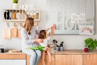 Printed Cork Memo Board Home lettering