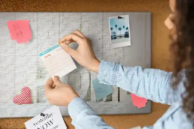 Printed Cork Memo Board Home lettering