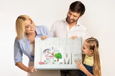 Printed Cork Memo Board with Home Lettering