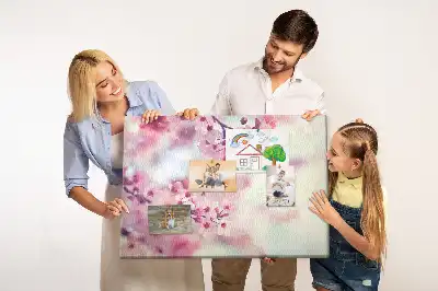 Cork memo board Spring flowers