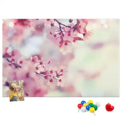 Cork memo board Spring flowers