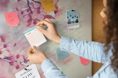 Cork memo board Spring flowers