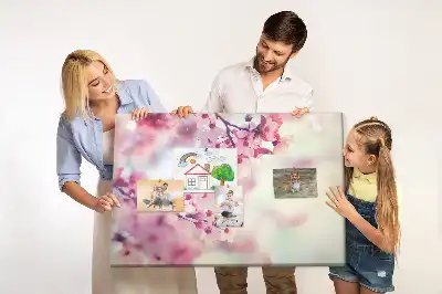 Spring Flowers Cork Memo Board
