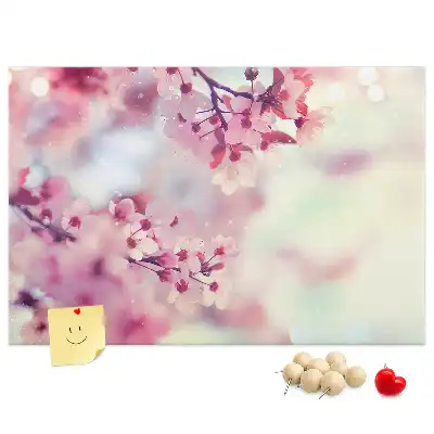 Spring Flowers Cork Memo Board