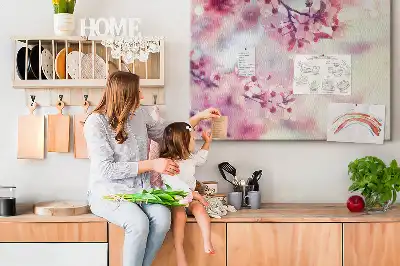 Spring Flowers Cork Memo Board