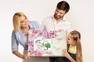 Cork memo board Spring flowers