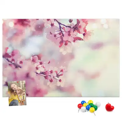 Spring Flowers Cork Memo Board