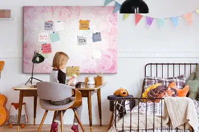 Printed Cork Memo Board Roses abstraction