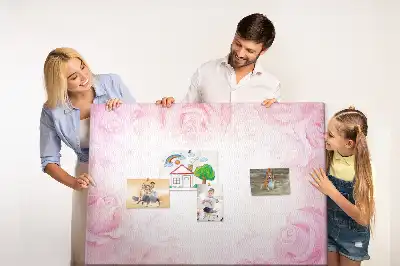 Printed Cork Memo Board Roses abstraction