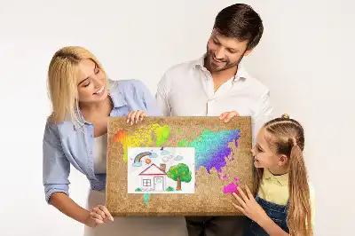 Printed Cork Board World map