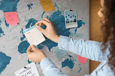World Map Printed Cork Memo Board