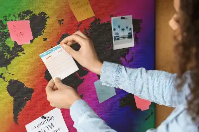 Printed Cork Board World map