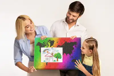 Printed Cork Board World map